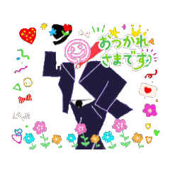 [LINEスタンプ] "tailor-made suit"clear