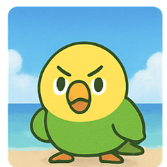 [LINEスタンプ] 海のインコ@SFW