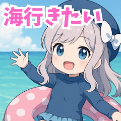 [LINEスタンプ] くらげ姫くららちゃんの夏休み満喫スタンプ