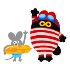 [LINEスタンプ] くろまるとともだち スタンプ2 夏とか編 