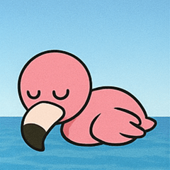 [LINEスタンプ] 海のフラミンゴ@SFW