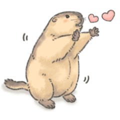 [LINEスタンプ] もちもちマーモットさん