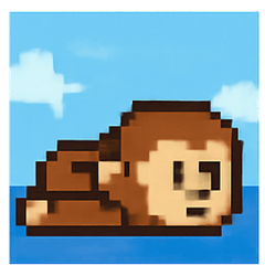 [LINEスタンプ] 海のピクセルサル@SFW