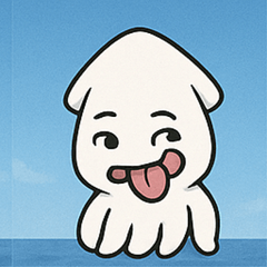 [LINEスタンプ] 海のイカ@SFW