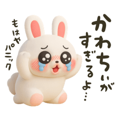[LINEスタンプ] かわちうさち3D