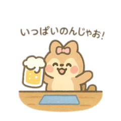 [LINEスタンプ] 夏だビールだ！可愛い動物達 日本語 