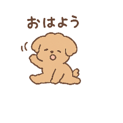 [LINEスタンプ] トイプーちゃん(モカ)