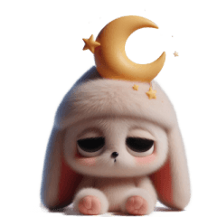 [LINEスタンプ] 月のうさぎの日常はぼーっとすること