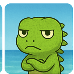 [LINEスタンプ] 海のイグアナ@SFW