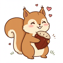 [LINEスタンプ] 栗とリスのきもち