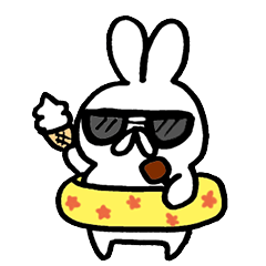 [LINEスタンプ] うさぎと夏と食べ物と