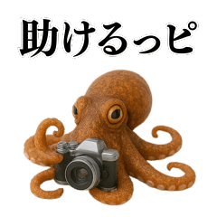 [LINEスタンプ] 【爆笑★ネタ】リアルな「タコ」だっピ