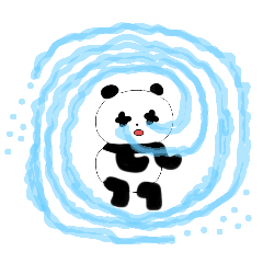 [LINEスタンプ] どん底☆ぱんだ