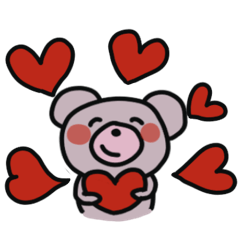 [LINEスタンプ] 可愛いくまさんと猫ちゃんの日常会話