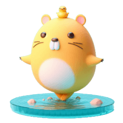 [LINEスタンプ] Floatiは頑張りたくなくて、ただ漂いたい