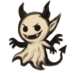[LINEスタンプ] てるてる悪魔スタンプ