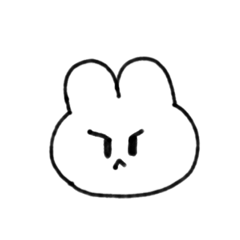[LINEスタンプ] おこっているうさ