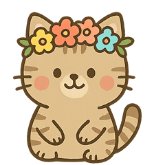 [LINEスタンプ] 花かんむりの茶トラねこちゃん