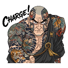 [LINEスタンプ] Rock n' Monk 1