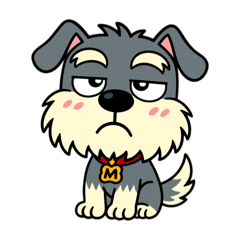 [LINEスタンプ] シュナウザーの日常.顔でかver.