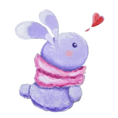[LINEスタンプ] Muni the Gray Bunny ムニ・グレーのうさぎ 