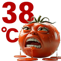 [LINEスタンプ] 夏の気温を知らせる野菜（25℃～40℃） 