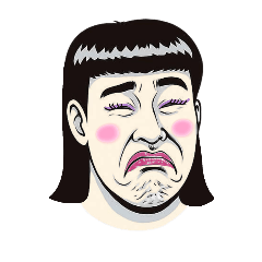 [LINEスタンプ] [アレンジ用]表情で訴えるから察して（女）