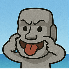 [LINEスタンプ] 海のモアイ像3@SFW