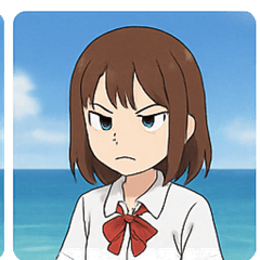 [LINEスタンプ] 海の女子高生@SFW