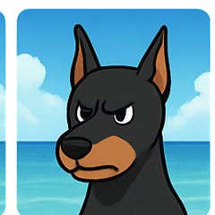 [LINEスタンプ] 海のドーベルマン@SFW