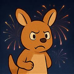 [LINEスタンプ] 花火のカンガルー@SFW
