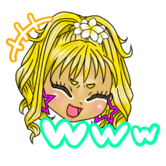[LINEスタンプ] コギャルちゃんの夏休み