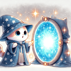[LINEスタンプ] 魔法ねこ、今日も大活躍