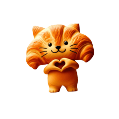 [LINEスタンプ] クロワッにゃん 3D ver 2
