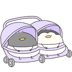 [LINEスタンプ] 【訂正】へんてこなべびペンギンの双子
