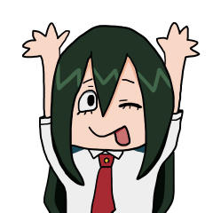 [LINEスタンプ] ヒロアカのつゆちゃんで作ったスタンプ