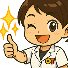 [LINEスタンプ] 作業療法士の女の子