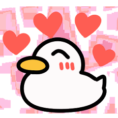[LINEスタンプ] 動く！カラフル背景あひるちゃん2