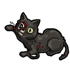[LINEスタンプ] アンデッド動く⚰️ゾンビ黒猫