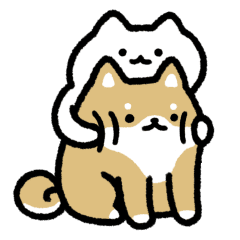 [LINEスタンプ] 動く！仲良しなネコとイヌ