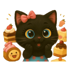 [LINEスタンプ] スイーツ大好きネコ / Sweet Tooth Cats