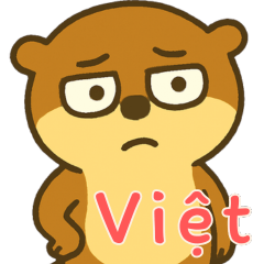 [LINEスタンプ] オッターくん無気力 (ベトナム)