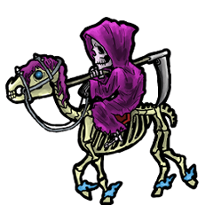 [LINEスタンプ] アンデッド動く⚰️死神と馬骨