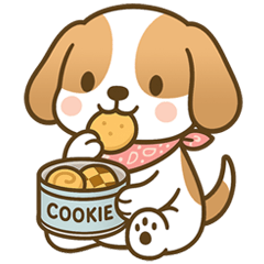 [LINEスタンプ] ビーグル犬ビビちゃんのスウィーツスタンプ