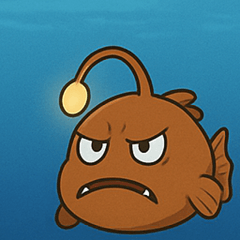 [LINEスタンプ] 深海のチョウチンアンコウ@SFW