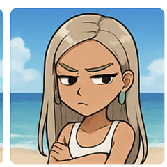 [LINEスタンプ] 海の白ギャル@SFW