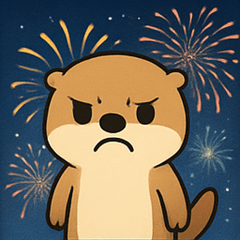 [LINEスタンプ] 花火のラッコ2@SFW