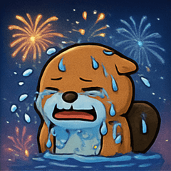 [LINEスタンプ] 花火のビーバー@SFW