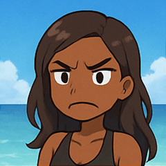 [LINEスタンプ] 海の黒ギャル@SFW