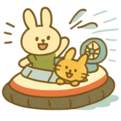 [LINEスタンプ] 『いっしょに過ごそ』ホーバークラフト編
